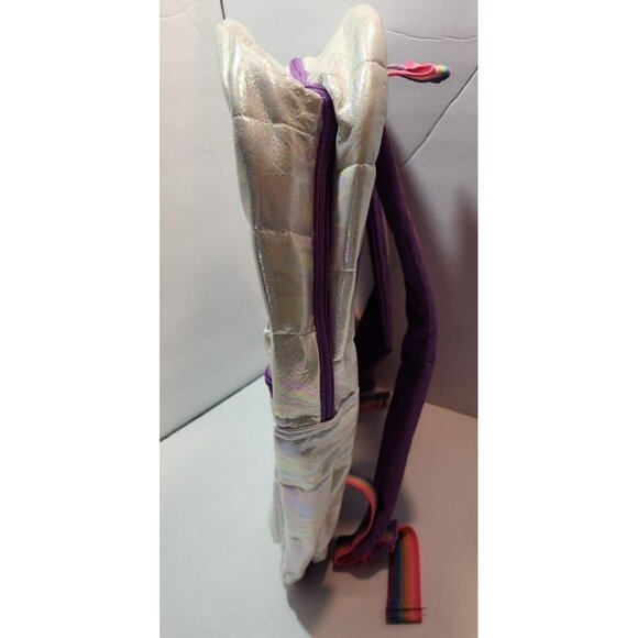 Wonder Nation White Iridescent & Purple Backpack with Rainbow Colored Accents - Picture 5 of 9